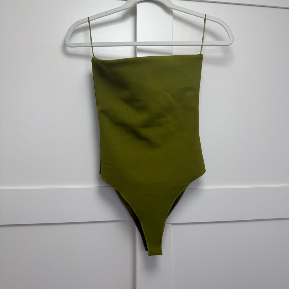 Zara Strapless Olive Green Bodysuit